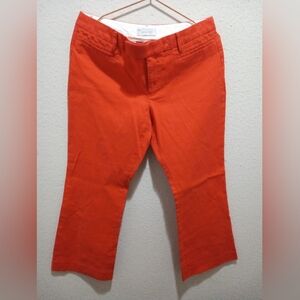 Womens Gap Red Modern Boot Cotton Pants with Pockets Casual Travel Summer sz 10A